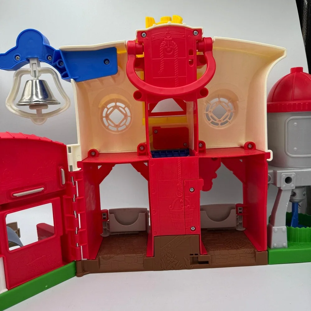 Fisher-Price Little People Caring for Animals Farm Toddler Playset Red White